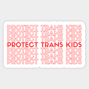 Protect Trans Kids Red Sticker